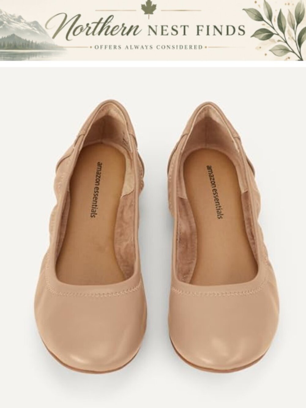 Womens Comfort Ballet Flats Memory Foam Slip On Shoes - Picture 4 of 5
